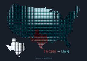 Carte vectorielle dotée de Texas Texas vecteur