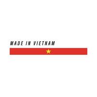 fabriqué au vietnam, badge ou étiquette avec drapeau isolé vecteur