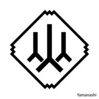 armoiries de est une préfecture du japon. emblème de vecteur