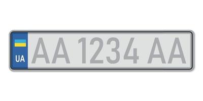 plaque d'immatriculation de la voiture. permis d'immatriculation des véhicules de l'ukraine vecteur