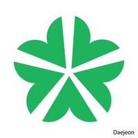 armoiries de daejeon est une région de corée du sud. emblème de vecteur