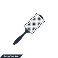 brosse à cheveux icône logo illustration vectorielle. modèle de symbole de peigne pour la collection de conception graphique et web vecteur