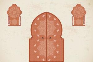 fenêtres arabes islamiques. motif islamique géométrique avec des formes arabesques colorées vecteur