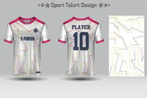 maquette de maillot de sport de football conception de t-shirt à motif géométrique abstrait vecteur