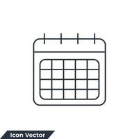 calendrier icône logo illustration vectorielle. modèle de symbole de gestion du temps pour la collection de conception graphique et web vecteur