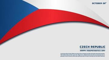 illustration vectorielle de la fête de l'indépendance de la république tchèque, célébrer l'arrière-plan de la journée vecteur