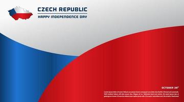 illustration vectorielle de la fête de l'indépendance de la république tchèque, célébrer le fond de la journée vecteur