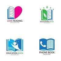 livre, education, logo, gabarit, vecteur, illustration, conception vecteur