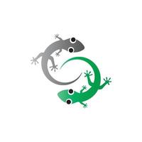 lézard caméléon gecko animall logo et symbole illustration vectorielle vecteur