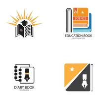 livre, education, logo, gabarit, vecteur, illustration, conception vecteur