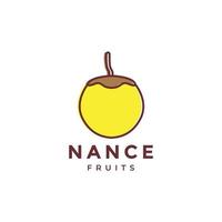 création de logo abstrait de fruits nance vecteur
