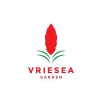création de logo vriesea fleur colorée vecteur