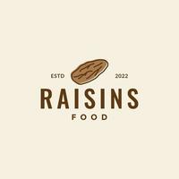 création de logo alimentaire raisins secs bruns vecteur