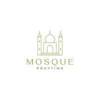 logo de dôme moderne de mosquée simple vecteur