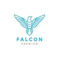 création de logo ligne moderne fly falcon vecteur