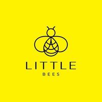 création de logo d'abeille minimale géométrique vecteur