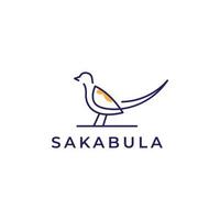 vecteur de conception de logo oiseau sakabula