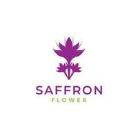 fleur safran logo abstrait moderne vecteur