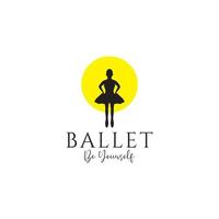 création de logo isolé danse ballet fille vecteur