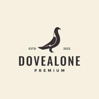 création de logo oiseau colombe hipster vecteur