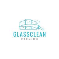 création de logo de nettoyant pour vitres de bâtiment vecteur