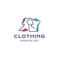 création de logo de vêtements abstraits pour hommes et femmes en ligne continue vecteur