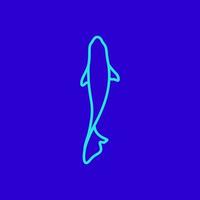 création de logo abstrait aquarium de poissons vecteur