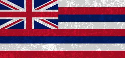 drapeau grunge de l'état d'hawaï. illustration vectorielle. vecteur