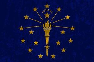 drapeau grunge de l'état de l'Indiana. illustration vectorielle. vecteur
