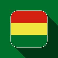 drapeau de la bolivie, couleurs officielles. illustration vectorielle. vecteur