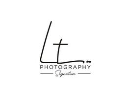 lettre lt signature logo template vecteur