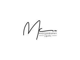 lettre mc signature logo template vecteur