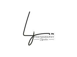 lettre lj signature logo template vecteur