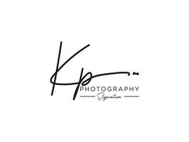 lettre kp signature logo template vecteur