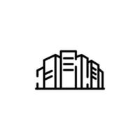 ville, ville, urbain ligne pointillée icône vector illustration logo modèle. adapté à de nombreuses fins.