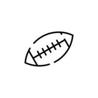 modèle de logo d'illustration vectorielle d'icône de ligne pointillée de rugby. adapté à de nombreuses fins. vecteur