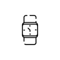 montre, montre-bracelet, horloge, temps pointillé icône vector illustration logo modèle. adapté à de nombreuses fins.