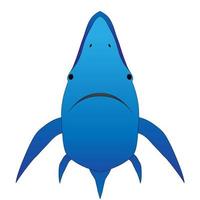 requin bleu logo signe illustration vectorielle isolé vecteur