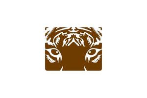 logo de regard de tigre, conception de vecteur de logo de visage d'yeux de tigre