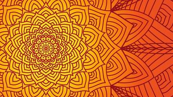illustration vectorielle de luxe mandala art. modèle de conception de fond abstrait. beau style de conception de contour. thème de couleur marron orange vecteur