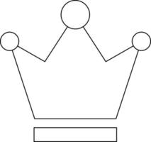 icône de couronne dessinée en ligne. vecteur
