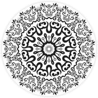 motif d'ornement de mandala. éléments décoratifs vintage, conception de mandala ethnique monochrome, coloriage anti-stress pour adultes, illustration dessinée à la main vecteur