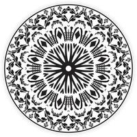 motif vectoriel circulaire mandala henné, mehndi, tatouage, décoration. mandala d'ornement décoratif dans un style oriental ethnique. coloriage de mandala