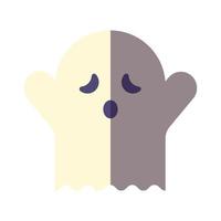 illustration vibrante de fantôme dans un style plat moderne pour halloween. adapté aux sites Web, magasins, magasins, livres, cartes postales. vecteur