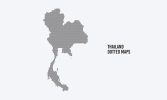 carte de la thaïlande pointillée en demi-teinte noire. illustration vectorielle de carte en pointillé isolée sur fond gris clair vecteur