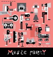 illustration vectorielle de fête de la musique vecteur