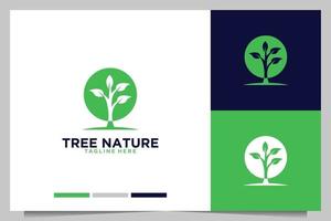 création de logo nature arbre vert vecteur