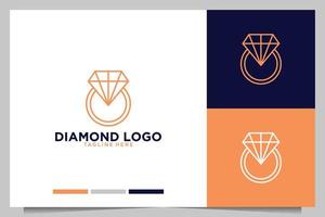 création de logo élégant en diamant vecteur