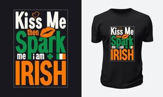 St. conception de t-shirt patricks day vecteur