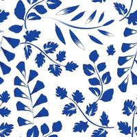 motif abstrait harmonieux de feuilles tropicales bleues et feuillage de plantes sur fond clair. conception de vecteur. imprimé jungle. fond fleuri. impression et textile. tropique exotique. la nature. le printemps. tomber vecteur